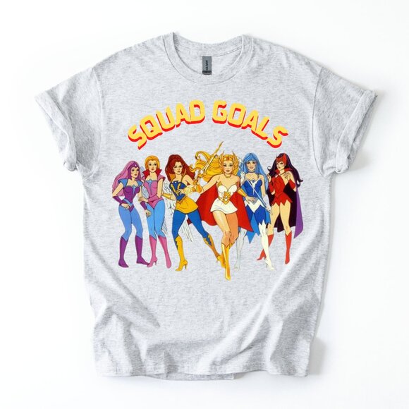 She-Ra Princess Power Squad Goals 80s Cartoon Women's T-Shirt Graphic Print Tee - Picture 1 of 3